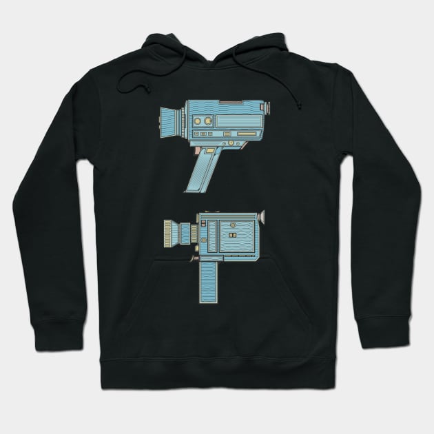 Blue Classic Video Camera Hoodie by milhad